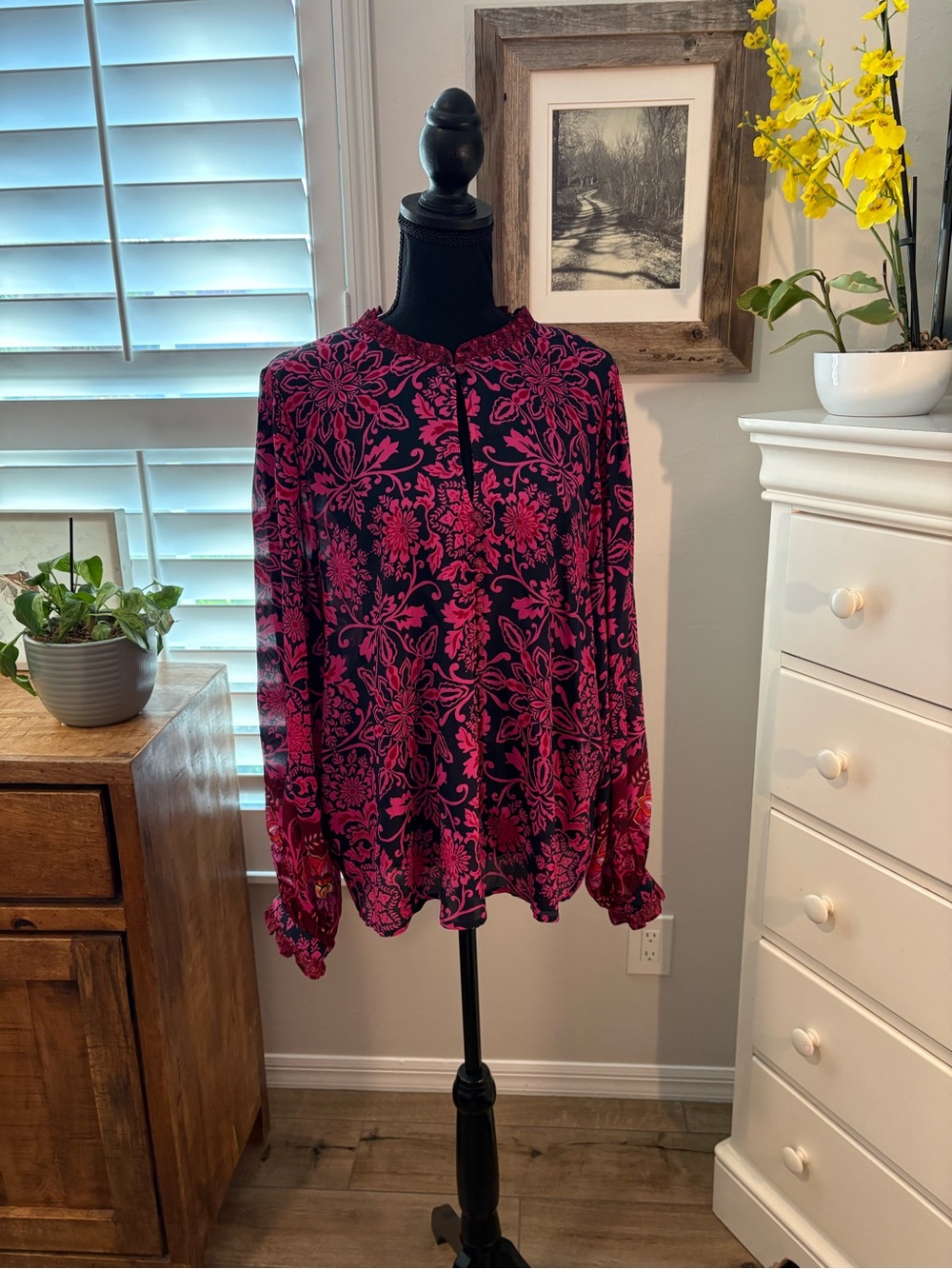 JOHNNY WAS (JADE) STEFFIE BLOUSE, XL
